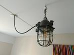 Mooie industriële fabriekslamp, Huis en Inrichting, Lampen | Hanglampen, Gebruikt, Ophalen of Verzenden, Glas, Minder dan 50 cm