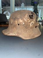 Duitse helm Wo1 m16 met schade., Verzamelen, Duitsland, Ophalen of Verzenden, Helm of Baret, Landmacht