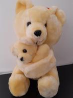 Knuffel beer geel met jong 30 cm, Ophalen of Verzenden, Nieuw, Beer