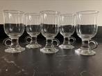 5 stevige Irish Coffee/Latte Macchiato glazen met oor, Ophalen of Verzenden, Zo goed als nieuw, Bierglas