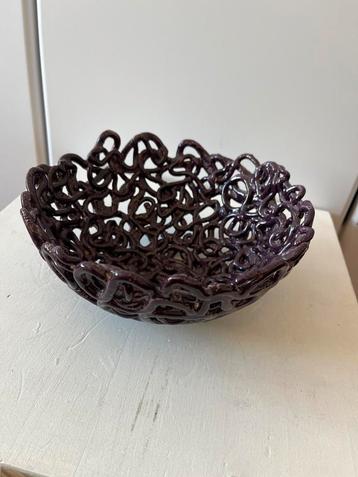 Keramische Design Schaal - Perfecte Staat, kleur, aubergine beschikbaar voor biedingen