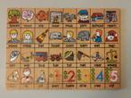Houten Puzzel met Woorden en Plaatjes, Ophalen of Verzenden, Gebruikt, Puzzelen