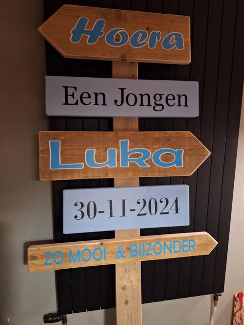 Wegwijzers geboorte bruiloft Communie reclame feestjes, Huis en Inrichting, Woonaccessoires | Overige, Nieuw, Ophalen of Verzenden