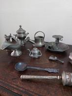 Verzameling tinnen voorwerpen, Antiek en Kunst, Antiek | Tin, Ophalen