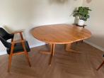 Ovale deens design tafel, Huis en Inrichting, Tafels | Eettafels, Ophalen, Gebruikt, 100 tot 150 cm, Vijf personen of meer