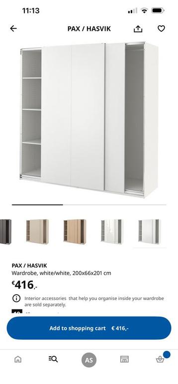 Pax / hasvik ikea kast - afbeelding 7