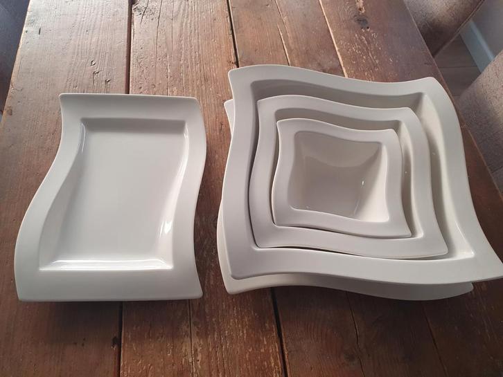 Villeroy & Boch New Wave Borden en Schalen, Huis en Inrichting, Keuken | Servies, Zo goed als nieuw, Bord(en), Effen, Porselein