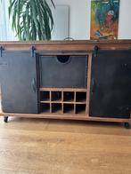 Een mooie design dressoir hout, Ophalen, Gebruikt, 100 tot 150 cm, Teakhout