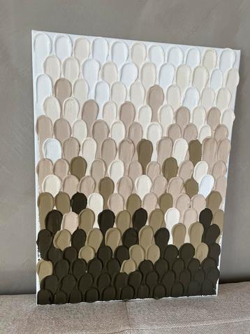 Textured wall art - shades of brown - 30x40cm beschikbaar voor biedingen