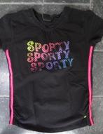 2 gymshirts maat 164, zwart met kleurtjes zie foto`s, Dutchy, Dutchy, Meisje, Ophalen of Verzenden, Zo goed als nieuw