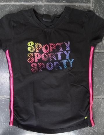 2 gymshirts maat 164, zwart met kleurtjes zie foto`s, Dutchy beschikbaar voor biedingen