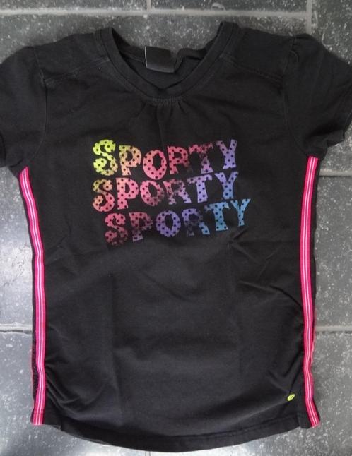 2 gymshirts maat 164, zwart met kleurtjes zie foto`s, Dutchy, Kinderen en Baby's, Kinderkleding | Maat 164, Zo goed als nieuw