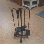 Smeedijzeren haardstel zwart metaal, Huis en Inrichting, Haarden, Ophalen of Verzenden, Gebruikt, Vrijstaande haard, Houthaard