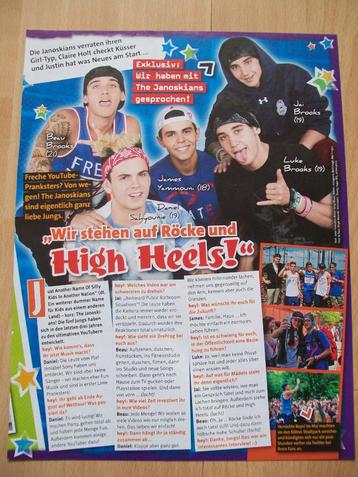 Artikel + sticker over The Janoskians uit Duits tijdschrift  beschikbaar voor biedingen