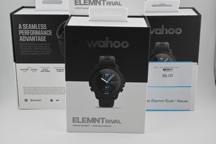 Whoo Elemnt Rival Smartwatch - Nieuw in doos!, Sieraden, Tassen en Uiterlijk, Sporthorloges, Nieuw, Android, Zwart, Conditie, GPS