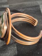 Messing armband met steen., Sieraden, Tassen en Uiterlijk, Antieke sieraden, Ophalen of Verzenden, Overige materialen, Armband