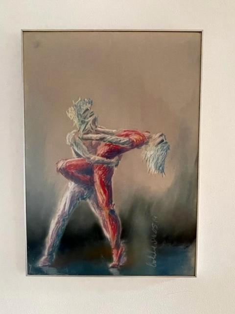 Schilderij gesigneerd. Moderne dans / ballet / balletdansers, Antiek en Kunst, Kunst | Schilderijen | Modern, Ophalen