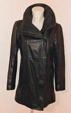 EMU, Zwart leren getailleerde jas, S, Zwart, Ophalen of Verzenden, Zo goed als nieuw, Maat 36 (S)