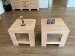 Gratis ophalen 2 blank whitewash eiken salontafels, Huis en Inrichting, Ophalen, Gebruikt, 50 tot 100 cm, 50 tot 100 cm