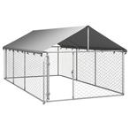 Hondenkennel voor buiten met dak 400x200x150 cm, Dieren en Toebehoren, Hondenhokken, Nieuw, Ophalen of Verzenden