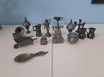 Tinnen miniaturen + lepel, Antiek en Kunst, Ophalen of Verzenden