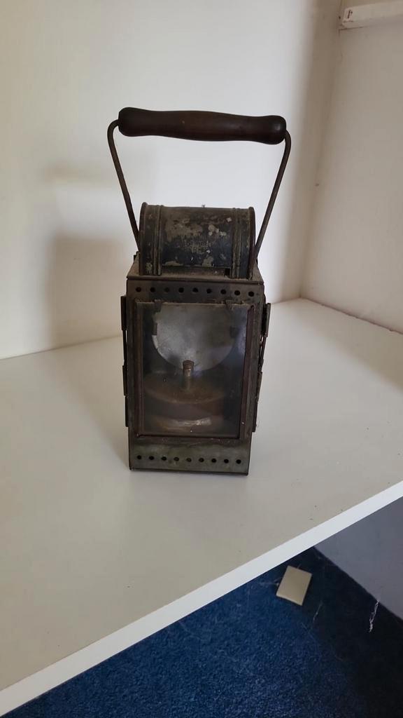 Duitse Reichbahn Olielamp WOII, Antiek en Kunst, Antiek | Lampen, Ophalen