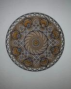 Houten mandala met kleuren 60cm, Huis en Inrichting, Ophalen of Verzenden, Nieuw