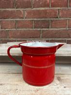 Melk koker rood emaille gouden bies, Antiek en Kunst, Antiek | Emaille, Ophalen of Verzenden