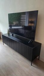 WOOOD tv meubel Grand Gravure - Grenen - Zwart - 56x180x46, Ophalen, Gebruikt, 25 tot 50 cm, Minder dan 100 cm