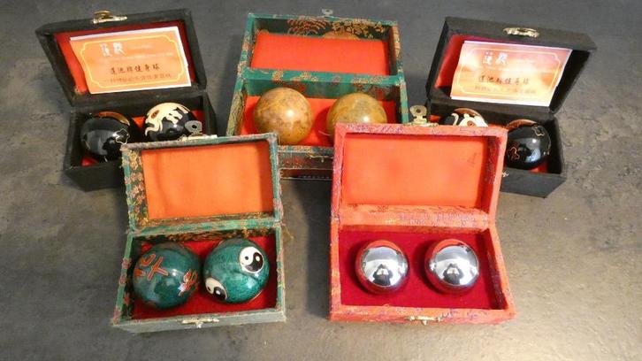 meridiaan ballen/kogels - chinese muziekballen [1282], Antiek en Kunst, Curiosa en Brocante, Ophalen