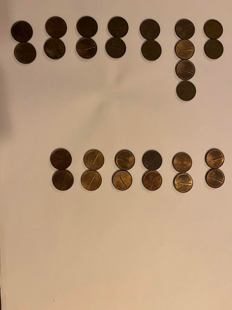 28x 1 cent juliana, Ophalen of Verzenden, Koningin Juliana