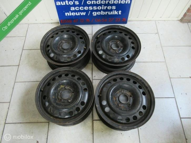 4x 15 inch stalen velg velgen Opel Zafira A, bj '99 t/m '05, Auto-onderdelen, Banden en Velgen, Velg(en), Gebruikt, Ophalen of Verzenden