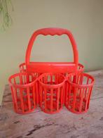 Vintage oranje flessenhouder, Huis en Inrichting, Ophalen of Verzenden, Zo goed als nieuw