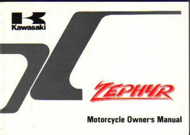 Kawasaki Zephyr manual handleiding (4655z), Motoren, Handleidingen en Instructieboekjes, Kawasaki, Verzenden