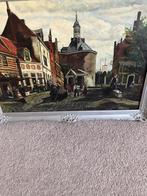 Mooi olieverfschilderij C SPRINGER ENKHUIZEN DE DROM/SPUI, Antiek en Kunst, Ophalen of Verzenden