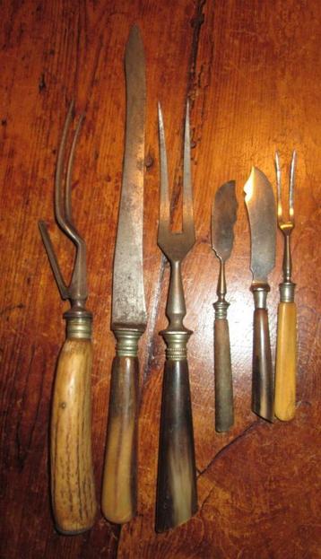 voorsnijbestek vleesvork mes gewei botermes vork jacht zwijn beschikbaar voor biedingen