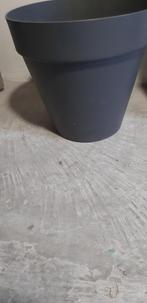 Hele grote kunststof bloempot - antraciet op wielen, Kunststof, Gebruikt, 40 cm of meer, Rond