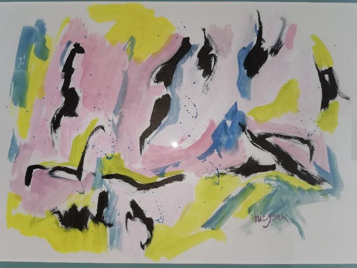 Origineel werk Nic Jonk (Amsterdamse school), Antiek en Kunst, Kunst | Schilderijen | Klassiek, Ophalen