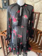 Zwarte  gebloemde transparante  jurk  van  Pimkie  mt  M, Kleding | Dames, Jurken, Maat 38/40 (M), Zwart, Ophalen of Verzenden