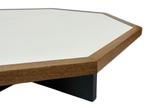 Vintage salontafel achthoek design jaren 70 wenge octagon, Gebruikt, 100 tot 150 cm, Vintage, 50 tot 100 cm