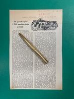 Motobécan Motorcycle Artikel 1928 FRA/NL (Origineel), Ophalen of Verzenden, 1920 tot 1940, Nederland, Tijdschrift