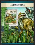 djibouti 2017 pf blok dinosaurussen prehistorie 2, Ophalen of Verzenden, Postfris, Dier of Natuur