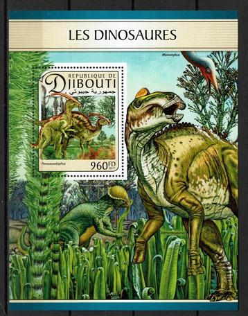 djibouti 2017 pf blok dinosaurussen prehistorie 2 beschikbaar voor biedingen