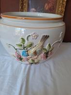 Vintage barbotine bloempot, Ophalen of Verzenden