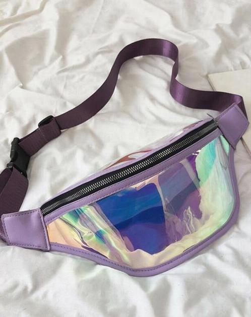 Heuptas holografisch transparant heuptasje defecte rits tas, Sieraden, Tassen en Uiterlijk, Tassen | Damestassen, Nieuw, Overige typen