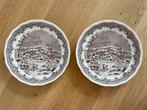 Twee schoteltjes nr. 280 Swiss Landscape bruin / bordjes, Huis en Inrichting, Keuken | Servies, Ophalen of Verzenden, Zo goed als nieuw
