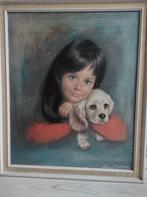 Retro plaat in lijst 'Puppylove', Antiek en Kunst, Ophalen
