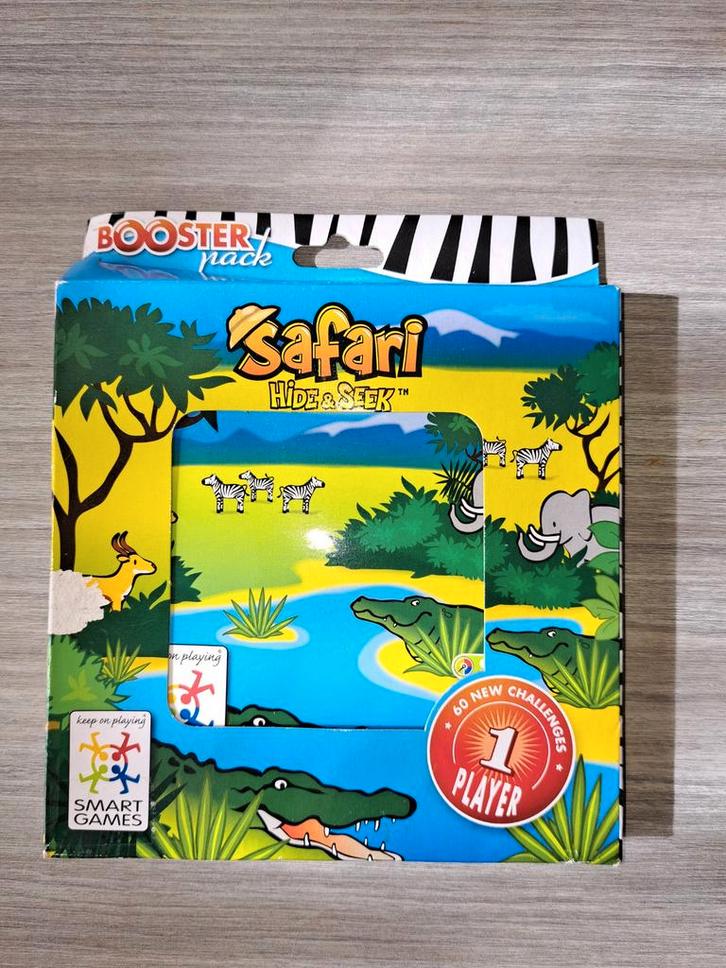 Safari Hide & Seek Booster Pack - Smart Games, Hobby en Vrije tijd, Gezelschapsspellen | Bordspellen, Zo goed als nieuw, Een of twee spelers