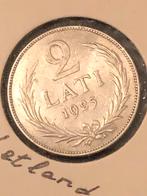 2 Lati 1925 Letland, Zilver, Ophalen of Verzenden, Overige landen