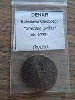 Nauwkeurige kopie van de Denar van Bolesław 1. Moneta Polen., Ophalen of Verzenden, Polen